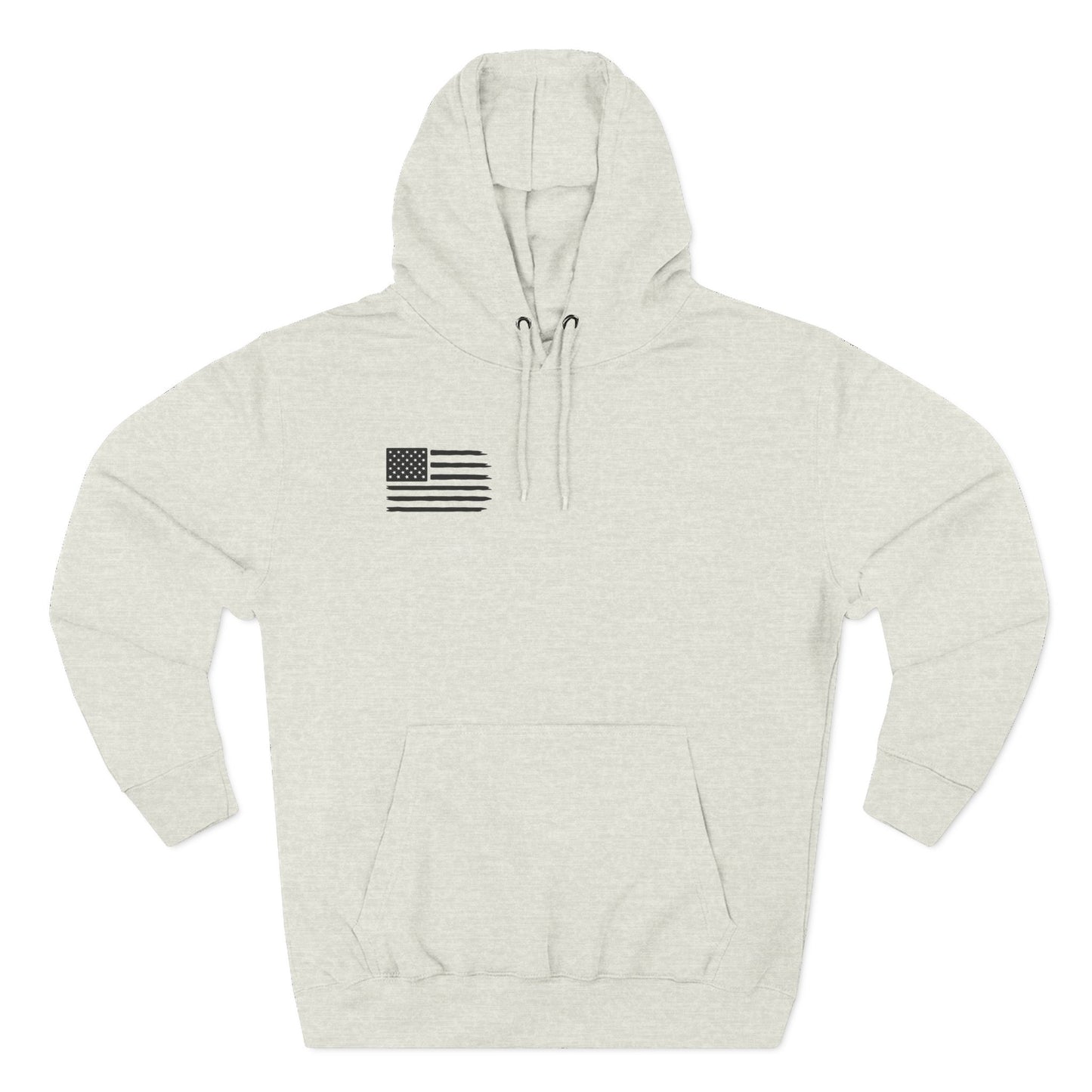 Patriotic Three-Panel Fleece Hoodie, American Flag Sweatshirt, Casual Wear for Veterans, Unisex Hoodie for Gifts, Fall Fashion Essential