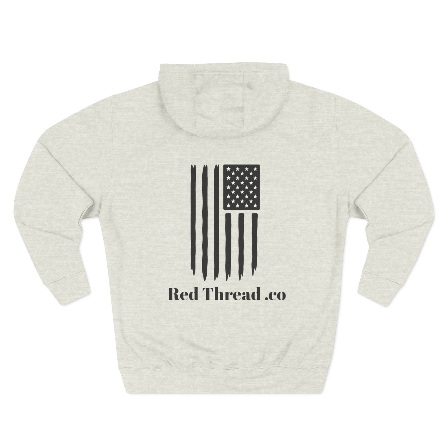 Patriotic Three-Panel Fleece Hoodie, American Flag Sweatshirt, Casual Wear for Veterans, Unisex Hoodie for Gifts, Fall Fashion Essential