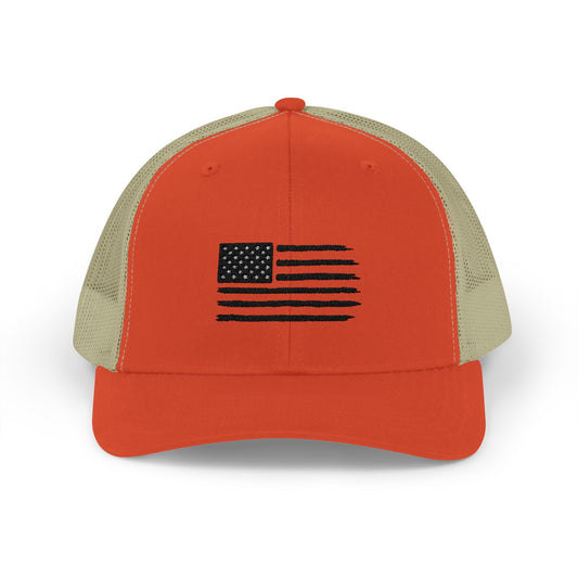 American Flag Snapback Trucker Cap, Patriotic Hat, Outdoor Cap, Unisex Cap, Gift for Dad, Independence Day, Summer Style